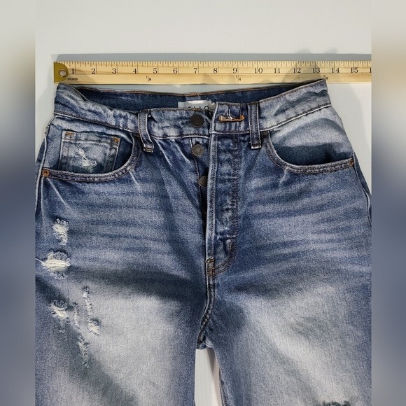 Cello Women's Blue Cropped Distressed Jeans Size 1 - Picture 8 of 10